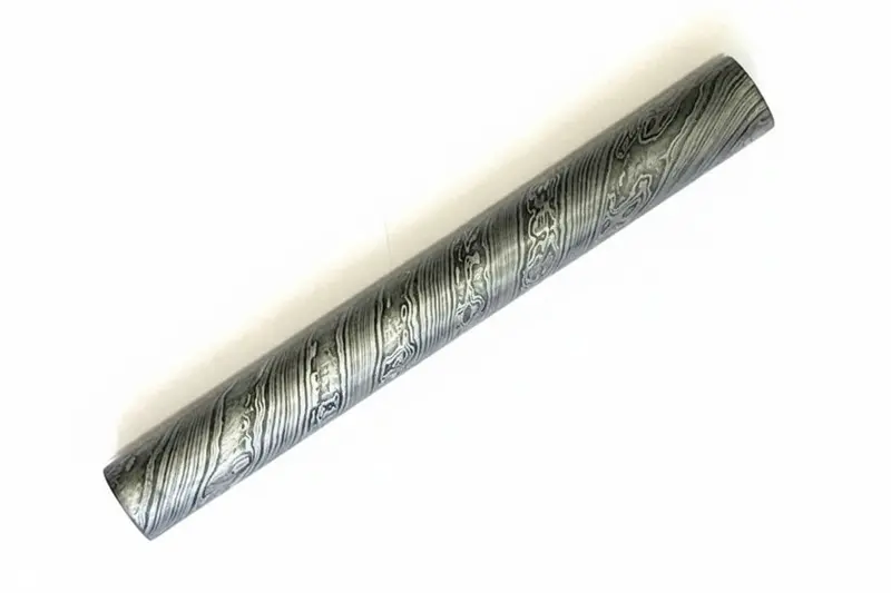 10.5 Inch Twisted Damascus Steel Round Bar 30 Mm Billet For Ring And Guard Making 1