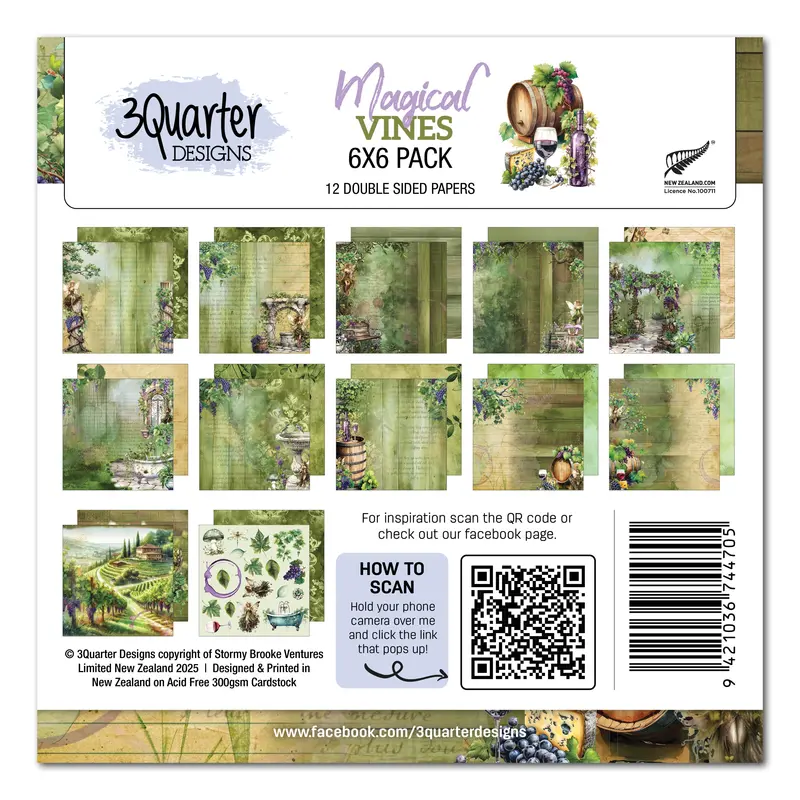 3Quarter Designs Magical Vines 6X6 Paper Pack 1