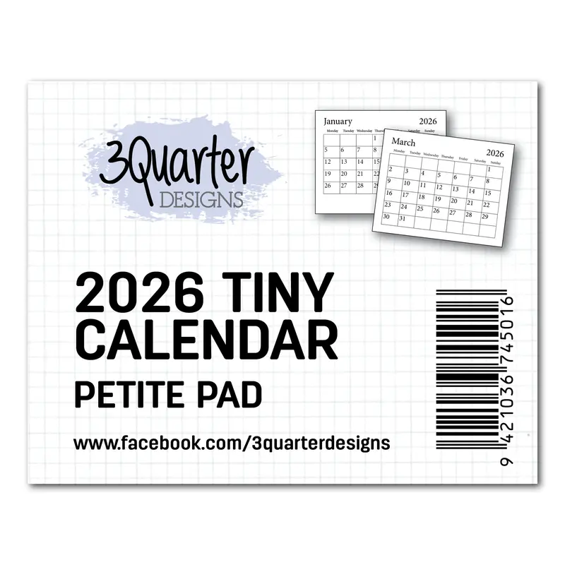 3Quarter Designs Mini Calendar 2026 1