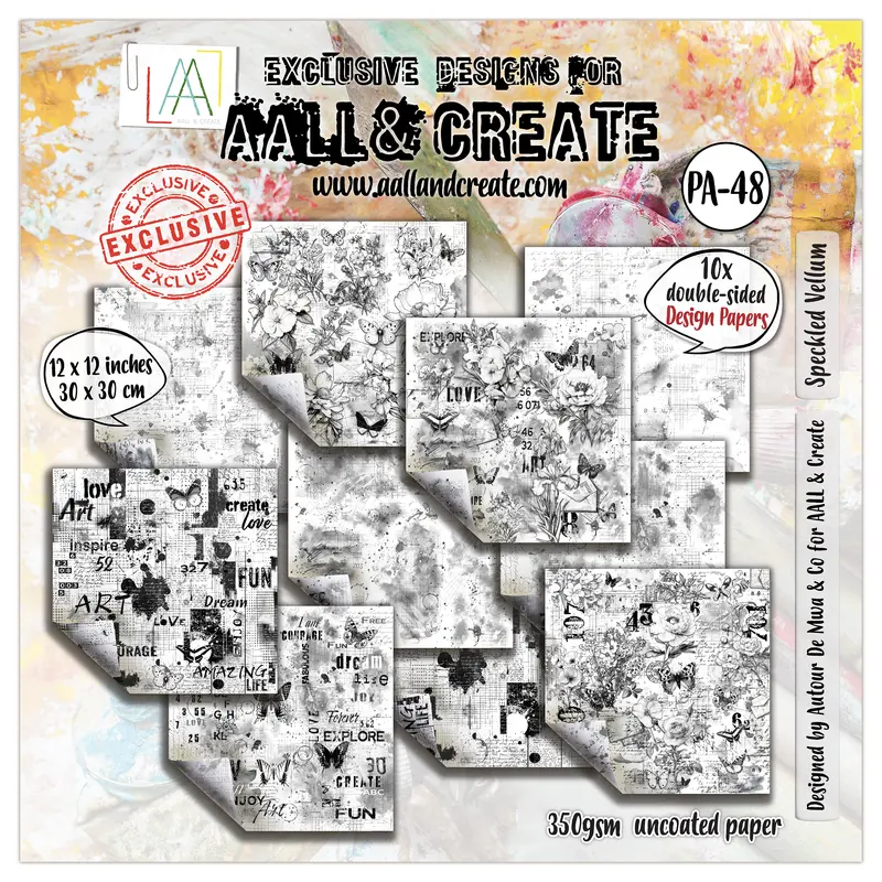 Aall And Create - 12X12 Design Paper - Speckled Vellum 1