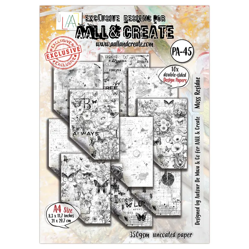 Aall And Create - A4 Design Paper - Moss Residue 1