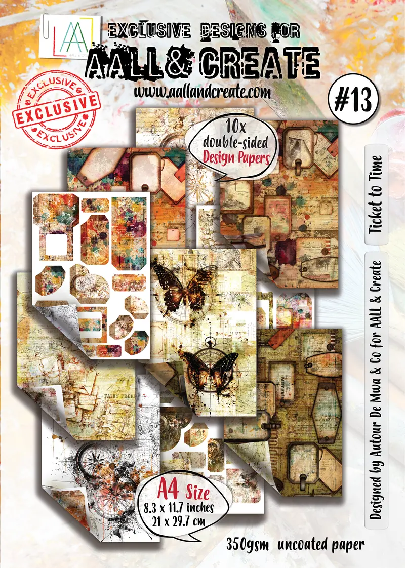 Aall And Create - A4 Design Paper - Ticket To Time 1