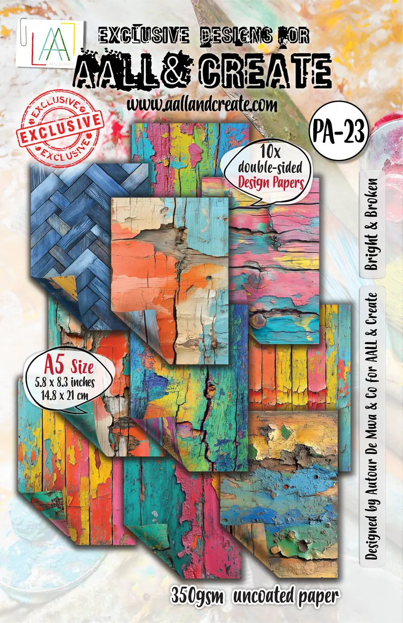 Aall And Create - A5 Design Paper - Bright & Broken 1