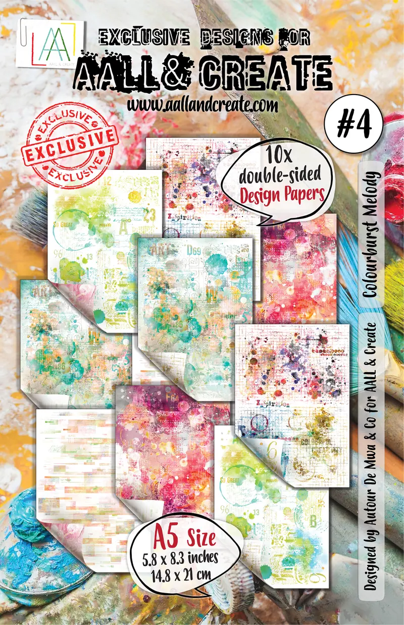 Aall And Create - A5 Design Paper - Colourburst Melody 1