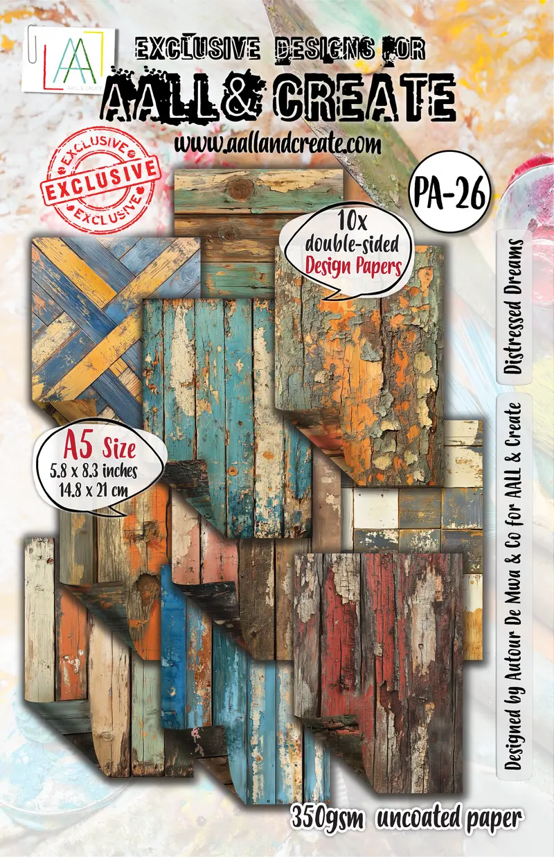 Aall And Create - A5 Design Paper - Distressed Dreams 1