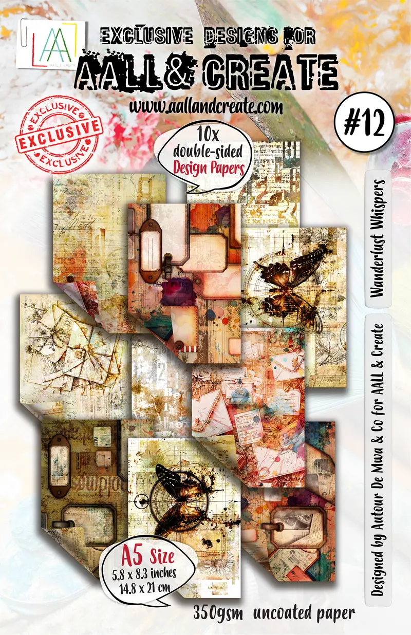 Aall And Create - A5 Design Paper - Wanderlust Whispers 1