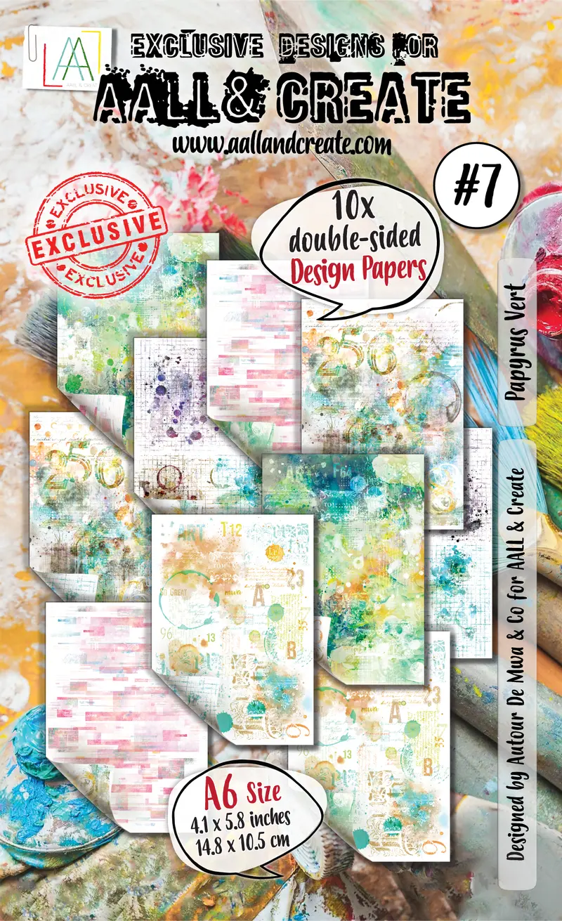 Aall And Create - A6 Design Paper - Papyrus Vert 1