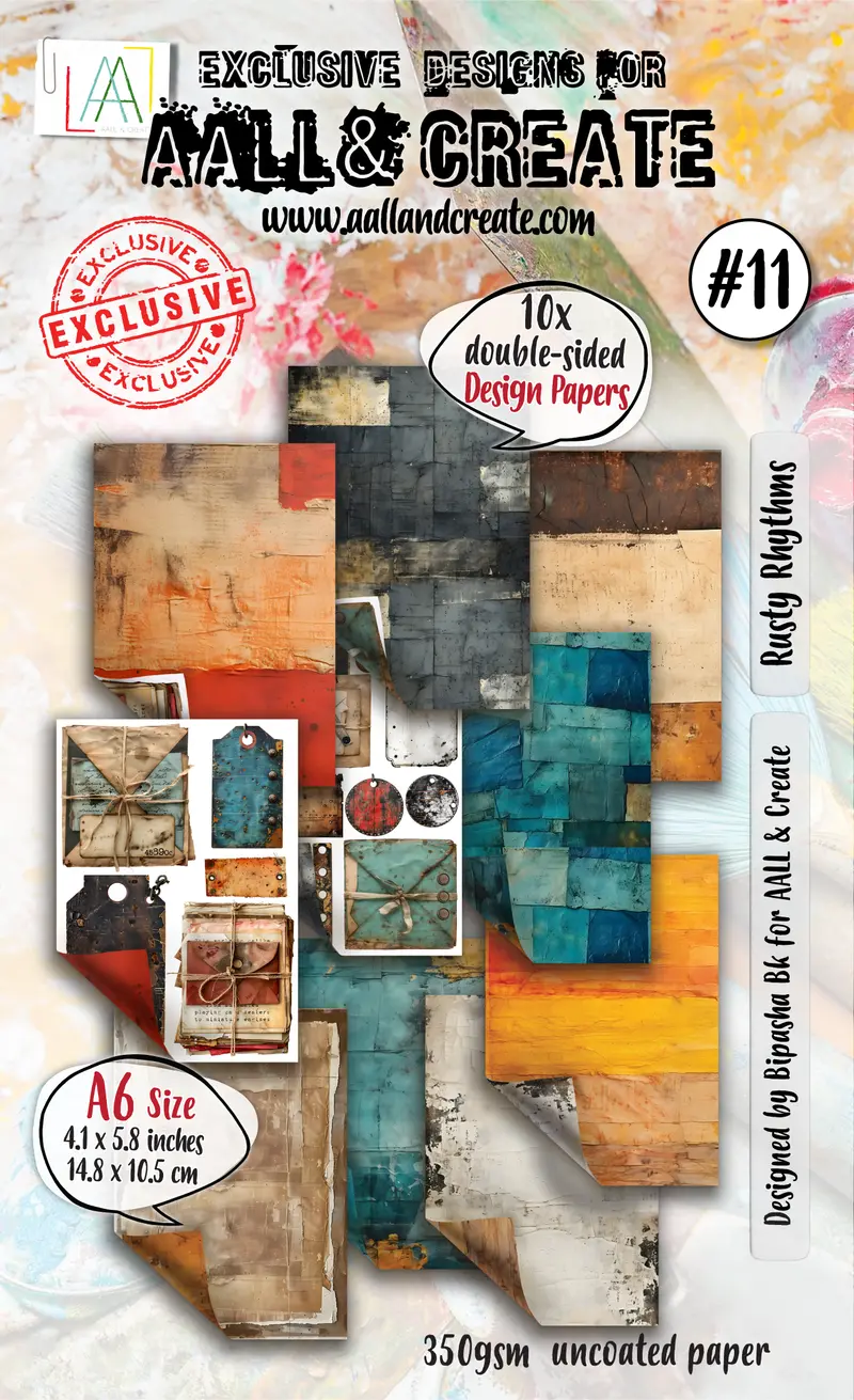Aall And Create - A6 Design Paper - Rusty Rhythms 1