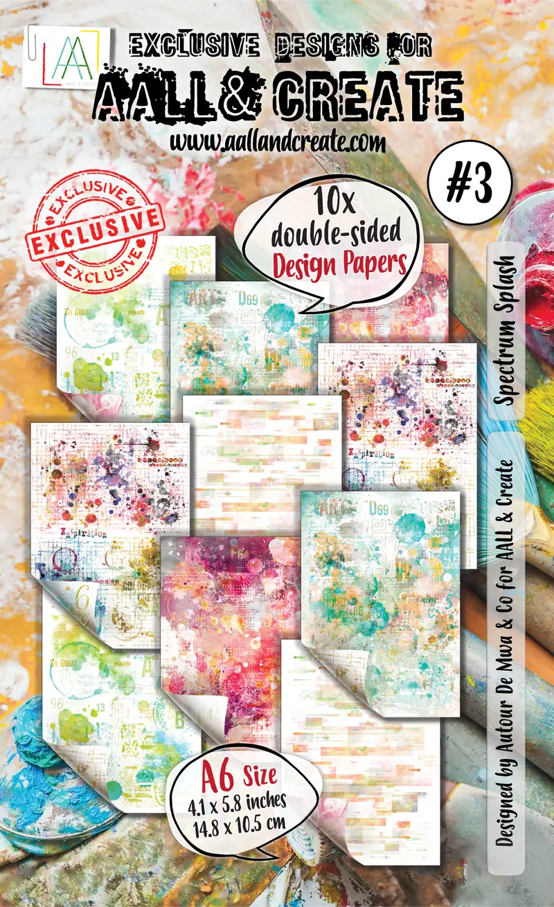 Aall And Create - A6 Design Paper - Spectrum Splash 1