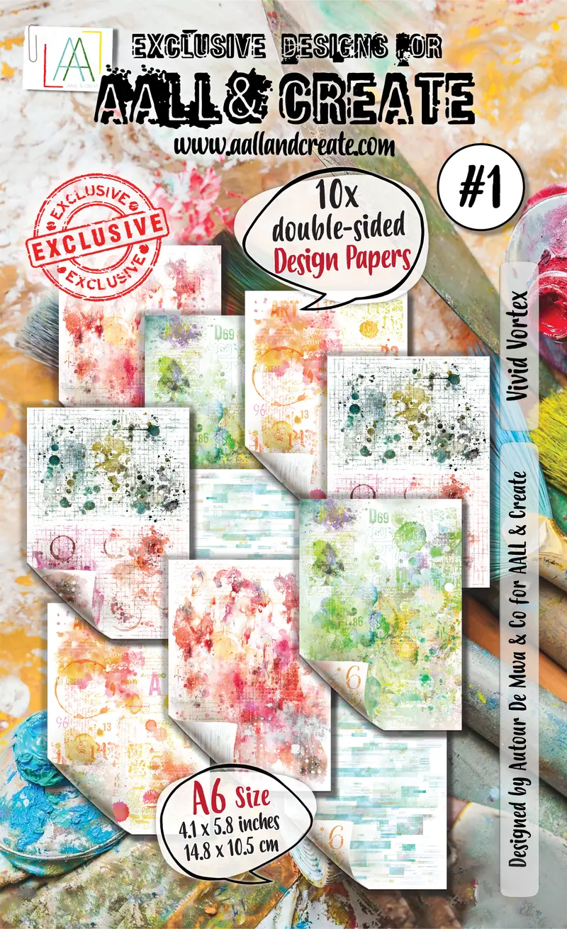 Aall And Create - A6 Design Paper - Vivid Vortex 1