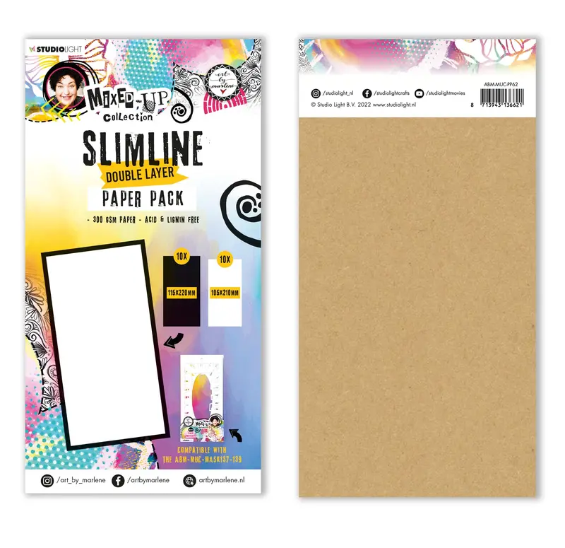 Abm Paper Pack Slimline Double Layer Mixed-Up Collection 115X260x10mm 20 Sh Nr.62 1