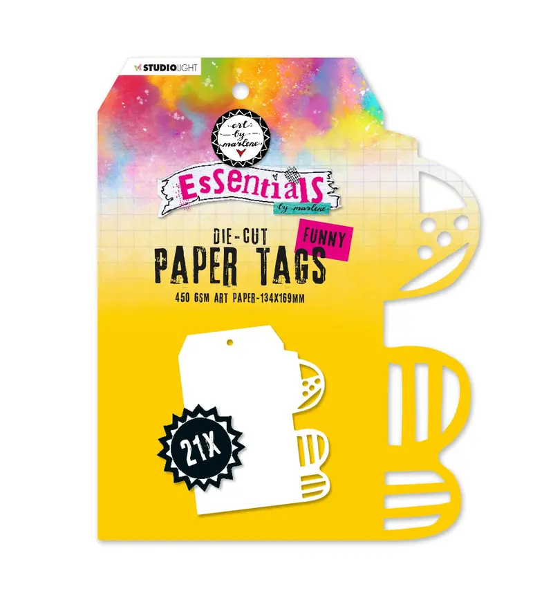 Abm Paper Pad Die-Cut Paper Tags Funny 450 Gsm Art Paper Essentials 134X169x12mm 21 Sh Nr.08 1