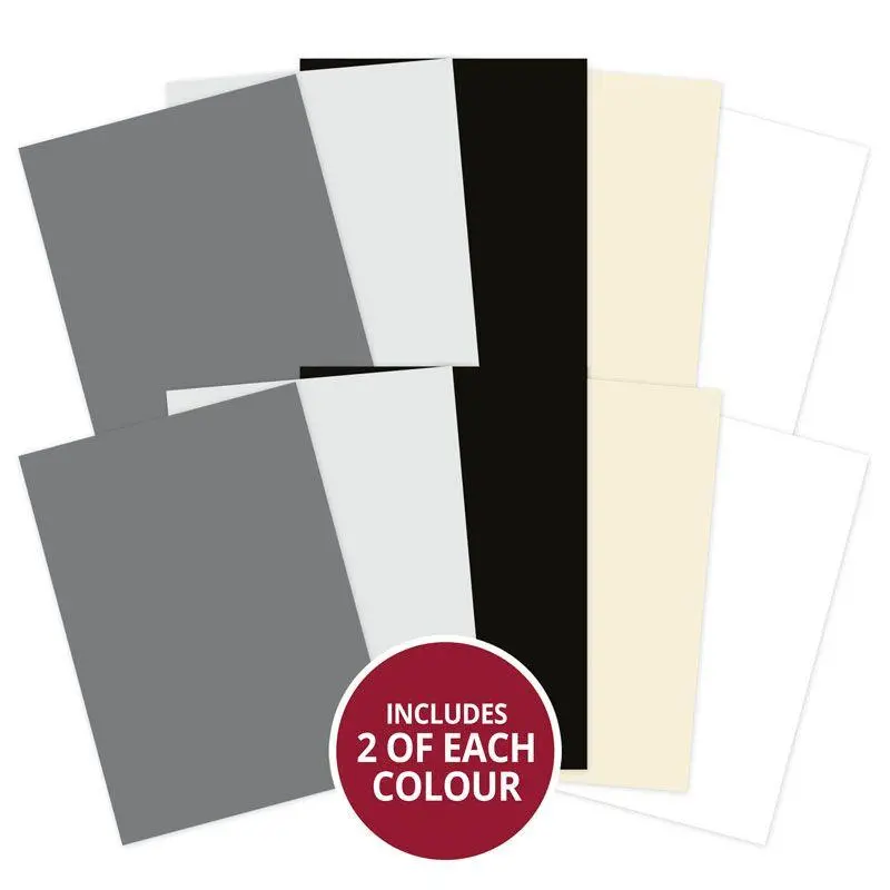 Adorable Scorable A4 Cardstock X 10 Sheets - Monochrome Shades 1