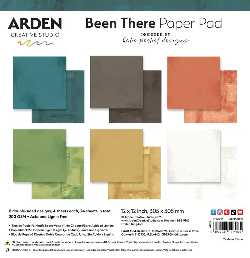 Arden Creative Studio Been There Solids 12In X 12In Paper Pad 1