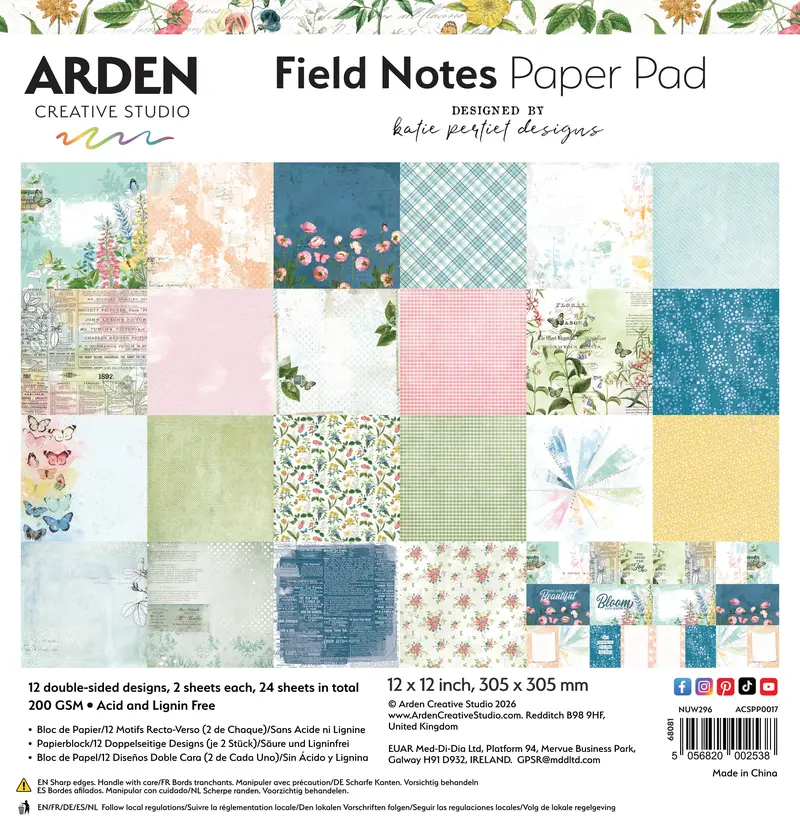 Arden Creative Studio Field Notes 12In X 12In Paper Pad 1