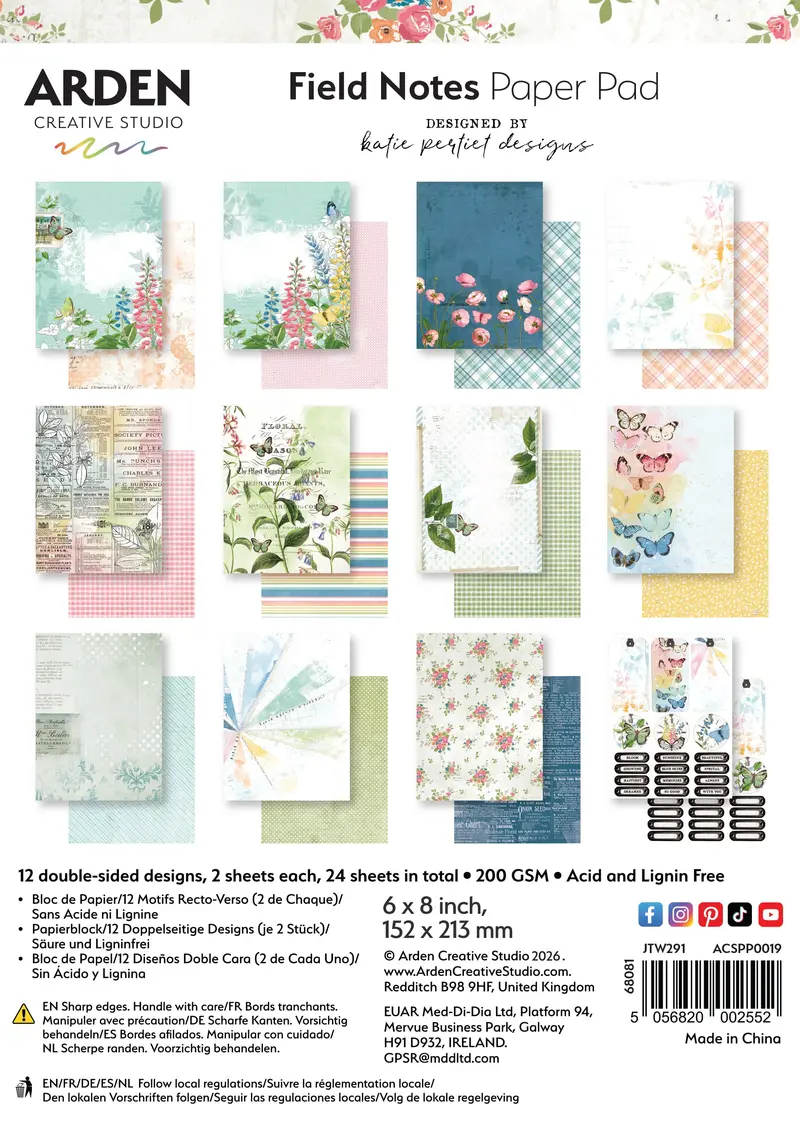 Arden Creative Studio Field Notes 6In X 8In Paper Pad 1