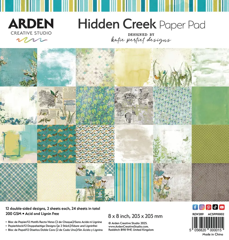 Arden Creative Studio Hidden Creek 8In X 8In Paper Pad 1