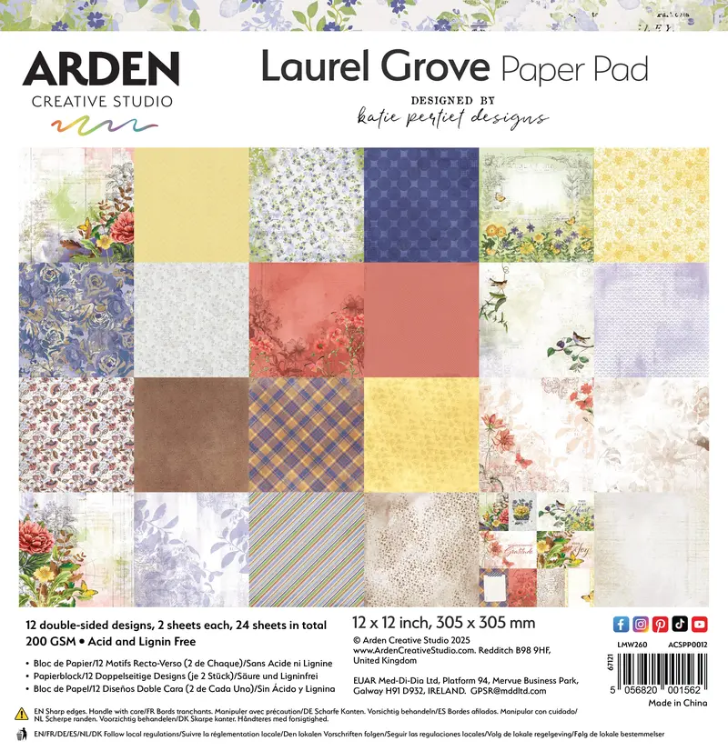 Arden Creative Studio Laurel Grove 12In X 12In Paper Pad 1