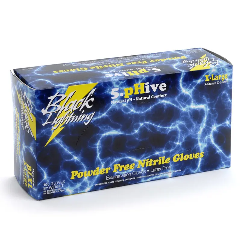 Atlantic Safety Black Lightning Nitrile Gloves - Powder Free 1