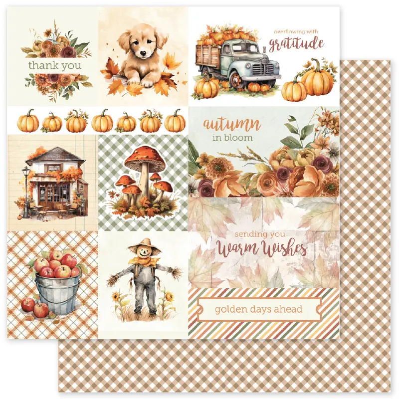 Autumn Florals Basics A 12X12 Paper (12Pc Bulk Pack) 35454 1