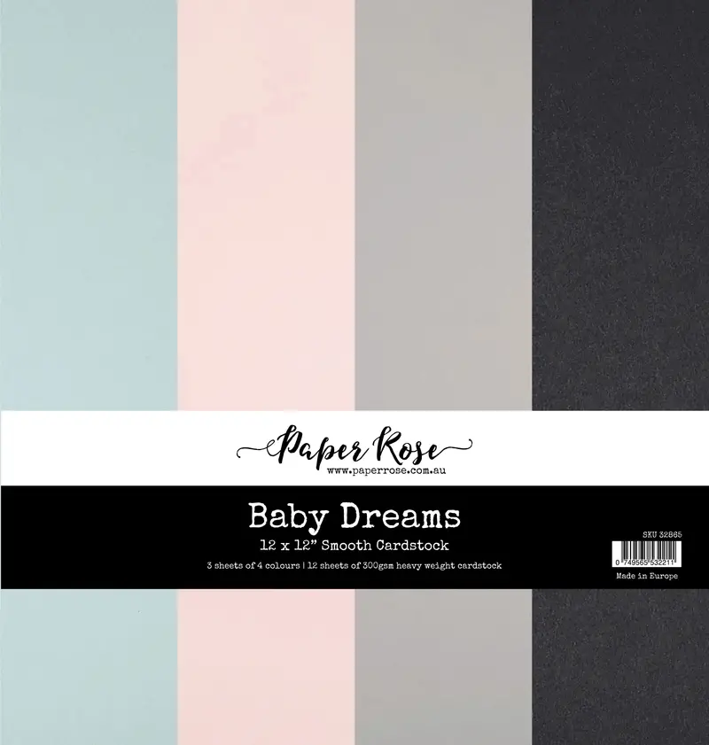 Baby Dreams 12X12 Assorted Smooth Cardstock - 12 Sheets 32865 1