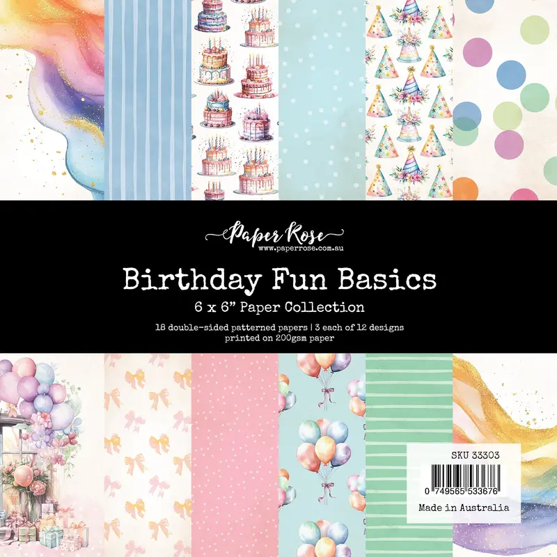 Birthday Fun Basics 6X6 Paper Collection 33303 1