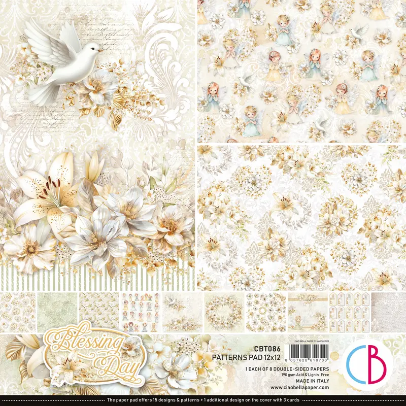 Blessing Day Patterns Pad 12"X12" 8/Pkg 1