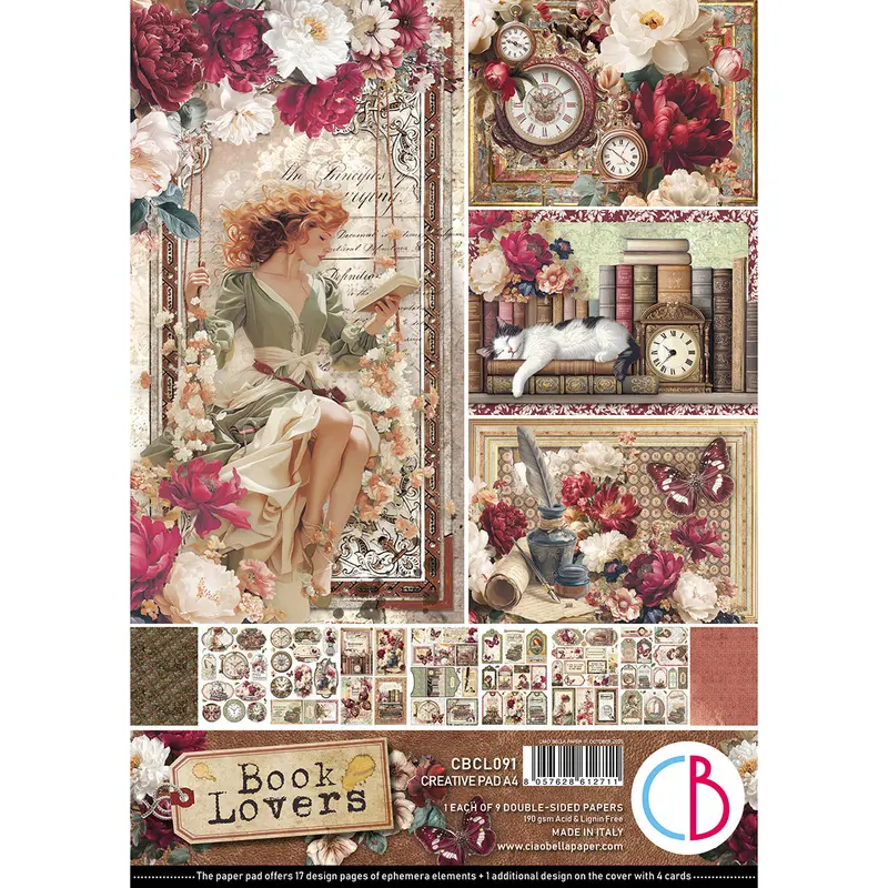 Book Lovers Creative Pad A4 9/Pkg 1