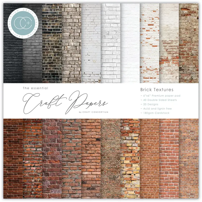 Brick Textures 6X6 Premium Paper Pad 1