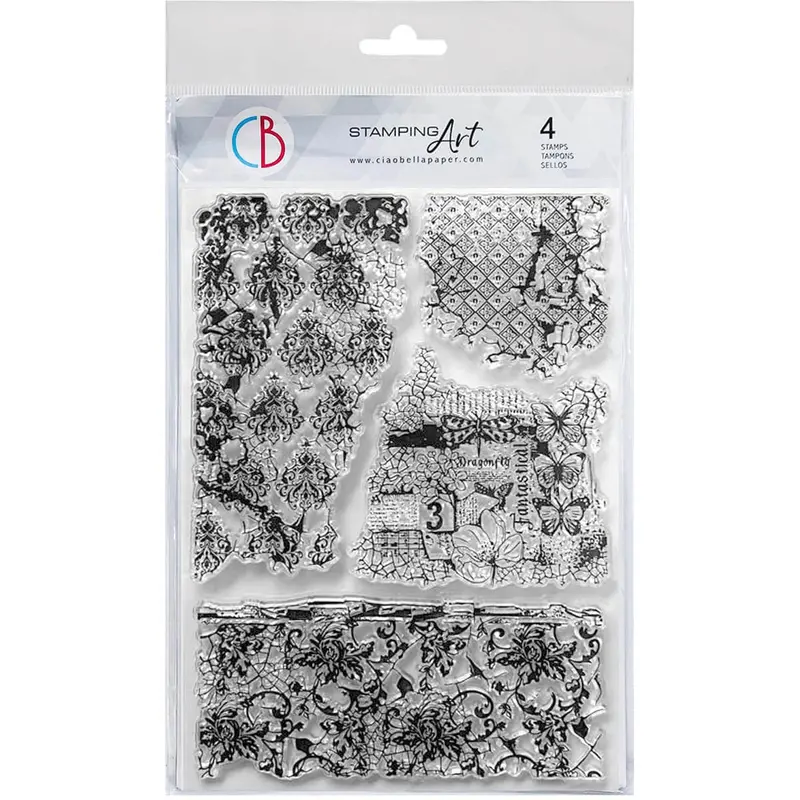 Clear Stamp Set 6"X8" Antique Tapestries 1