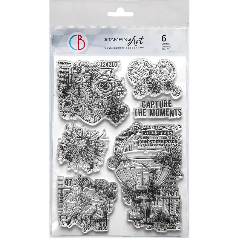 Clear Stamp Set 6X8" Gears Of Imagination 1