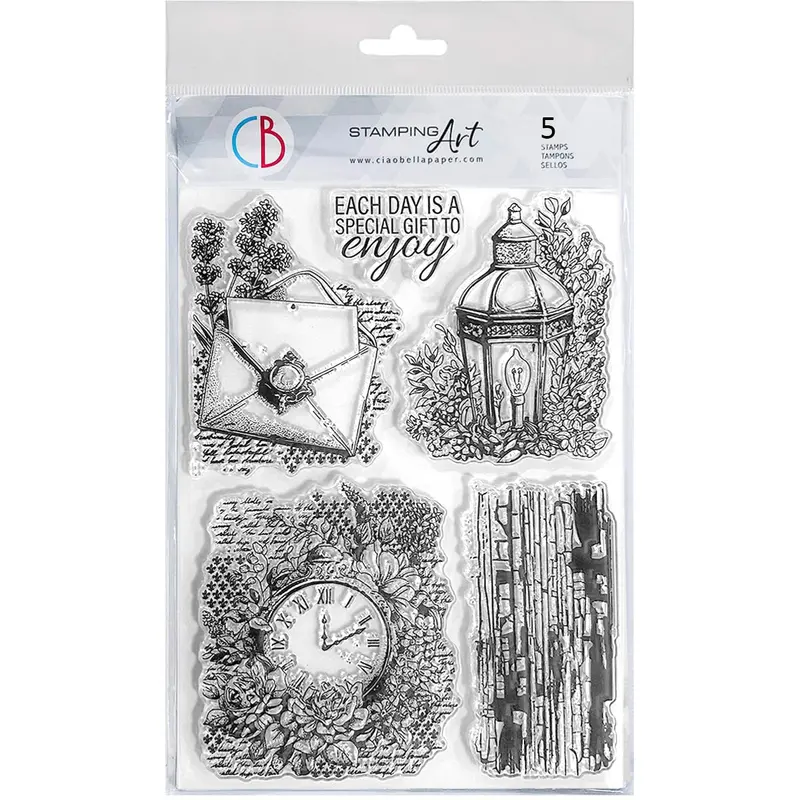 Clear Stamp Set 6"X8" Lavender Whispers 1
