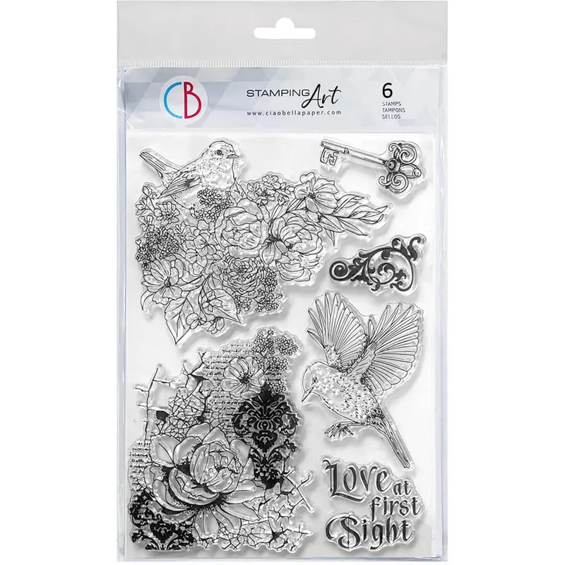 Clear Stamp Set 6"X8" Love At First Sight 1