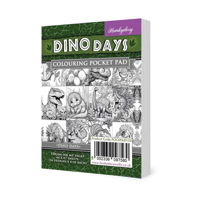 Colouring Pocket Pads - Dino Days 1