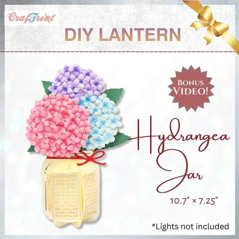Craftreat Diy Paper Lanterns - Hydrangea Jar 1