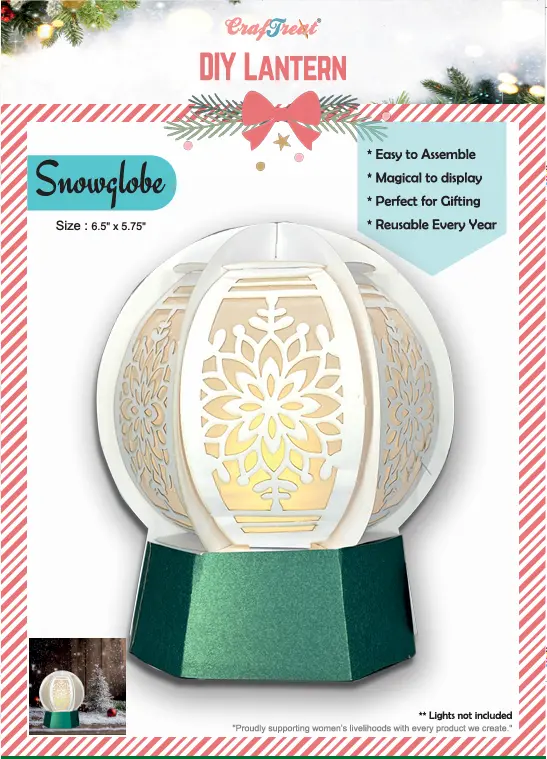 Craftreat Diy Paper Lanterns - Snowglobe 1