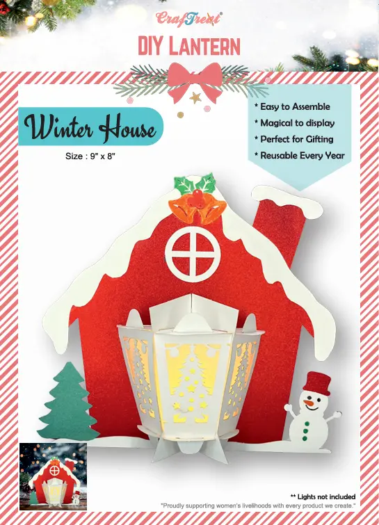 Craftreat Diy Paper Lanterns - Winter House 1