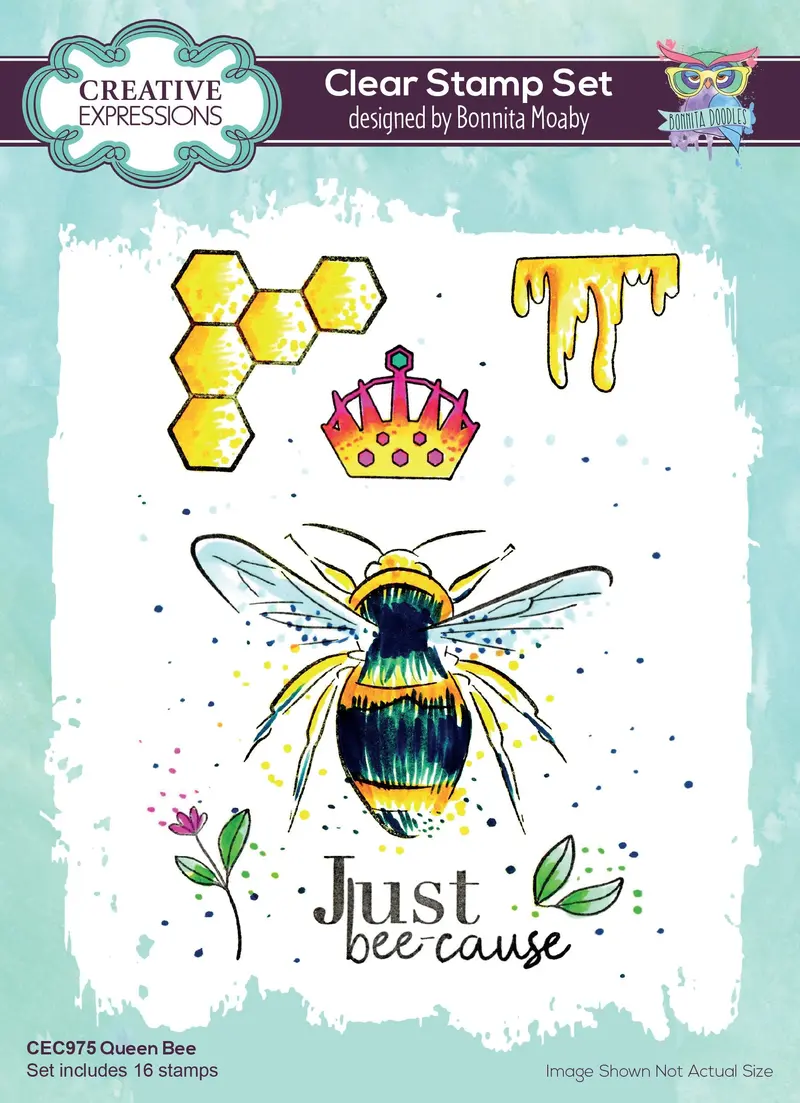 Creative Expressions Bonnita Moaby Queen Bee A5 Clear Stamp Set 1