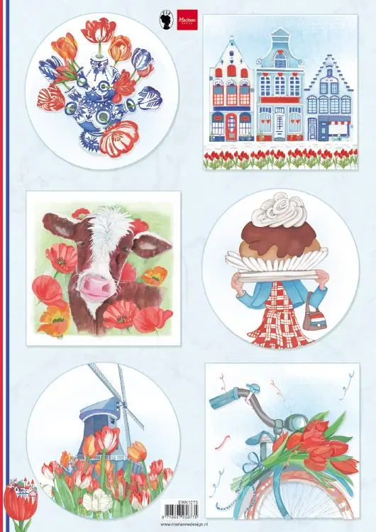 Cutting Sheet I Love Holland - Tulips A4 1
