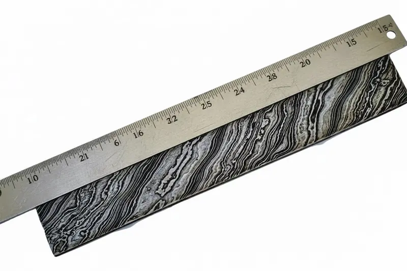 Damascus Steel Billet Bar 10" Pattern Welded Blank For Knife Making 1