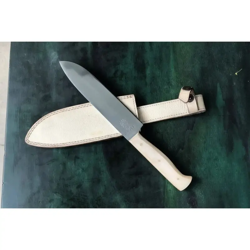 Drop Point Hunting Knife Micarta Handle Fixed Blade 13 Inch Overall 1