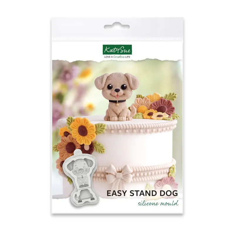 Katy Sue Easy Stand Dog Silicone Mould 1