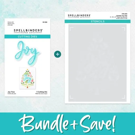 Layered Joy Tree Stencil & Die Bundle From The Layered Christmas Stencils Collection 1