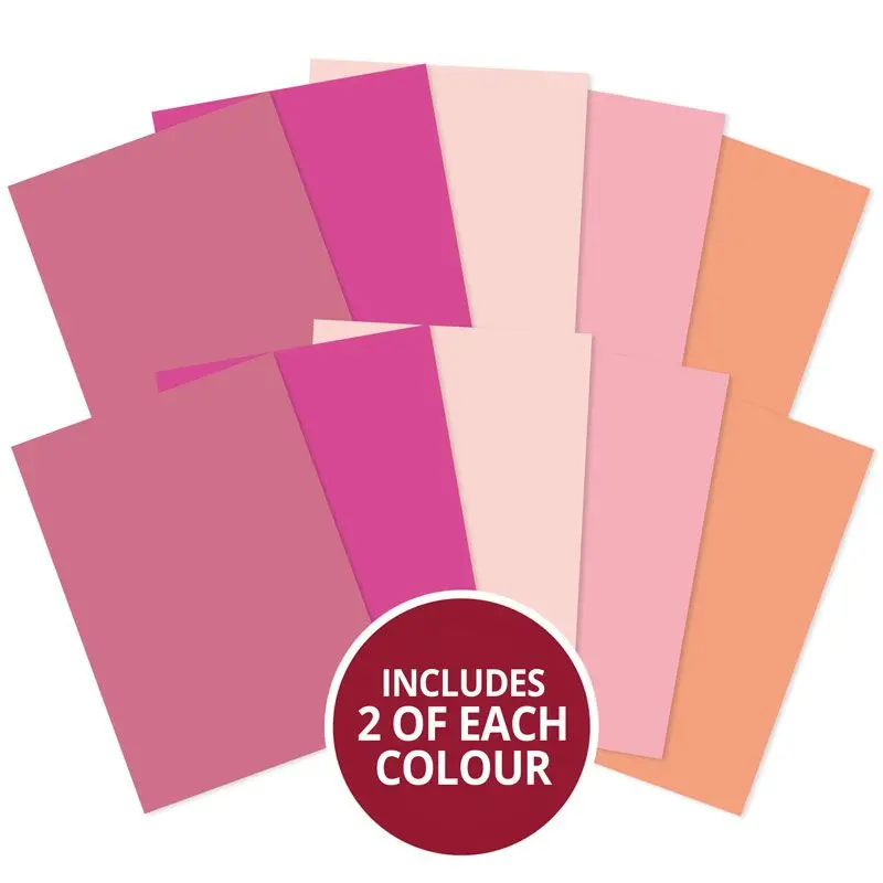 Matt-Tastic Adorable Scorable A4 Cardstock X 10 Sheets - Pinks 1