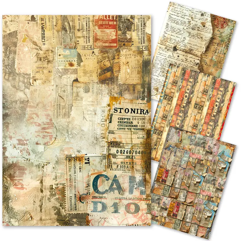 Mixed Media Rice Paper A4 Set 4/Pkg Journey Ahead 1