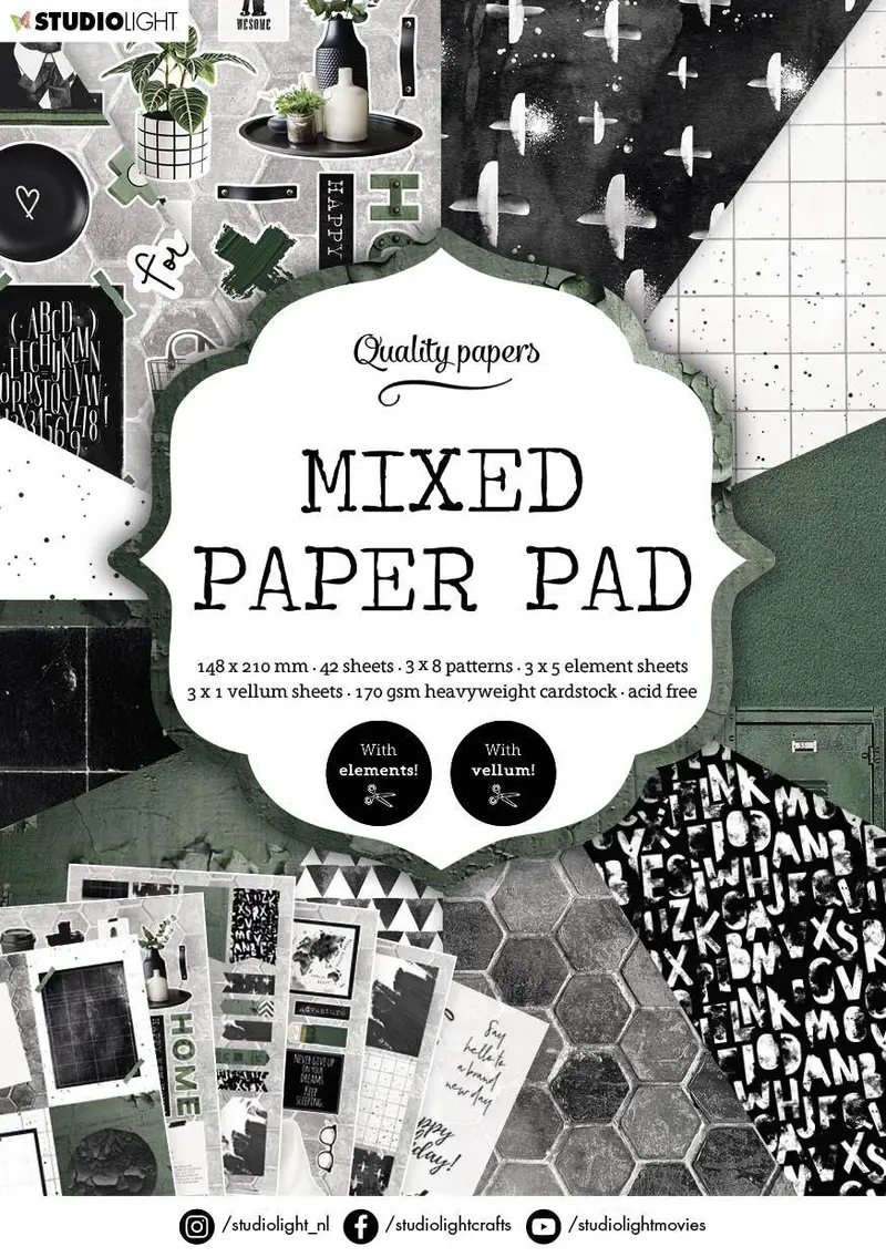 Mixed Paper Pad Pattern Paper Essentials 148X210mm Nr.161 1