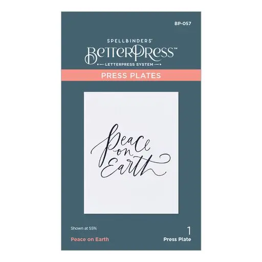 Peace On Earth Press Plate From The Betterpress Christmas Collection 1