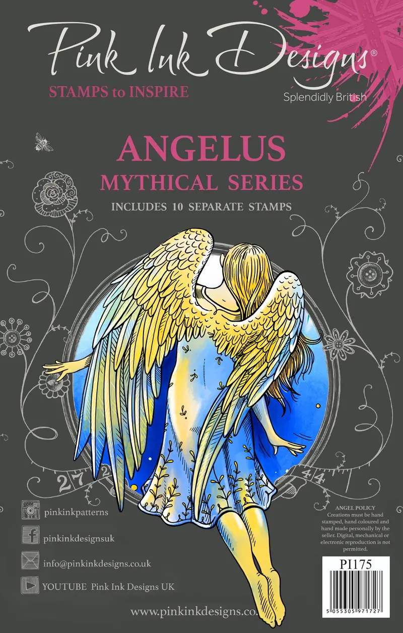 Pink Ink Designs Angelus 6 In X 8 In Clear Stamp Set 1
