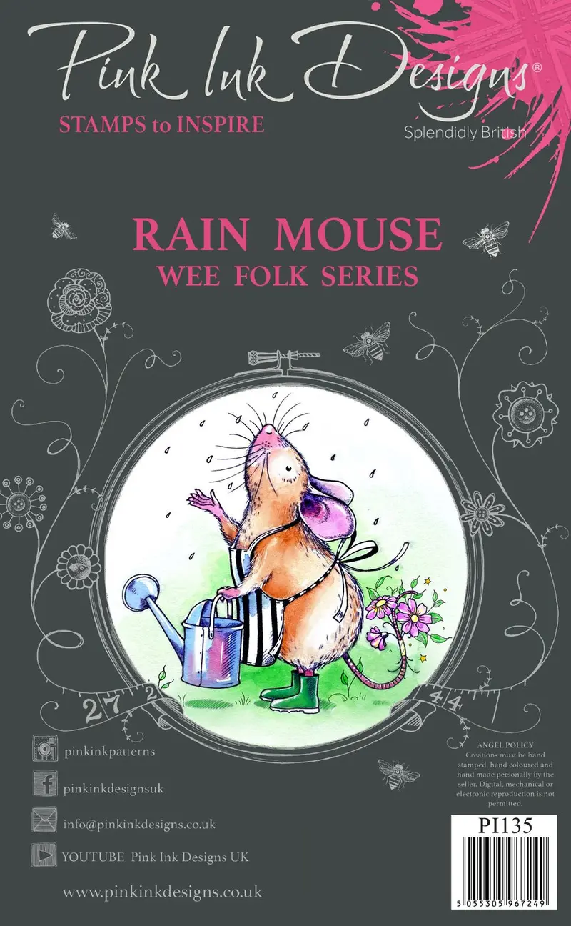 Pink Ink Designs Rain Mouse A7 Clear Stamp 1