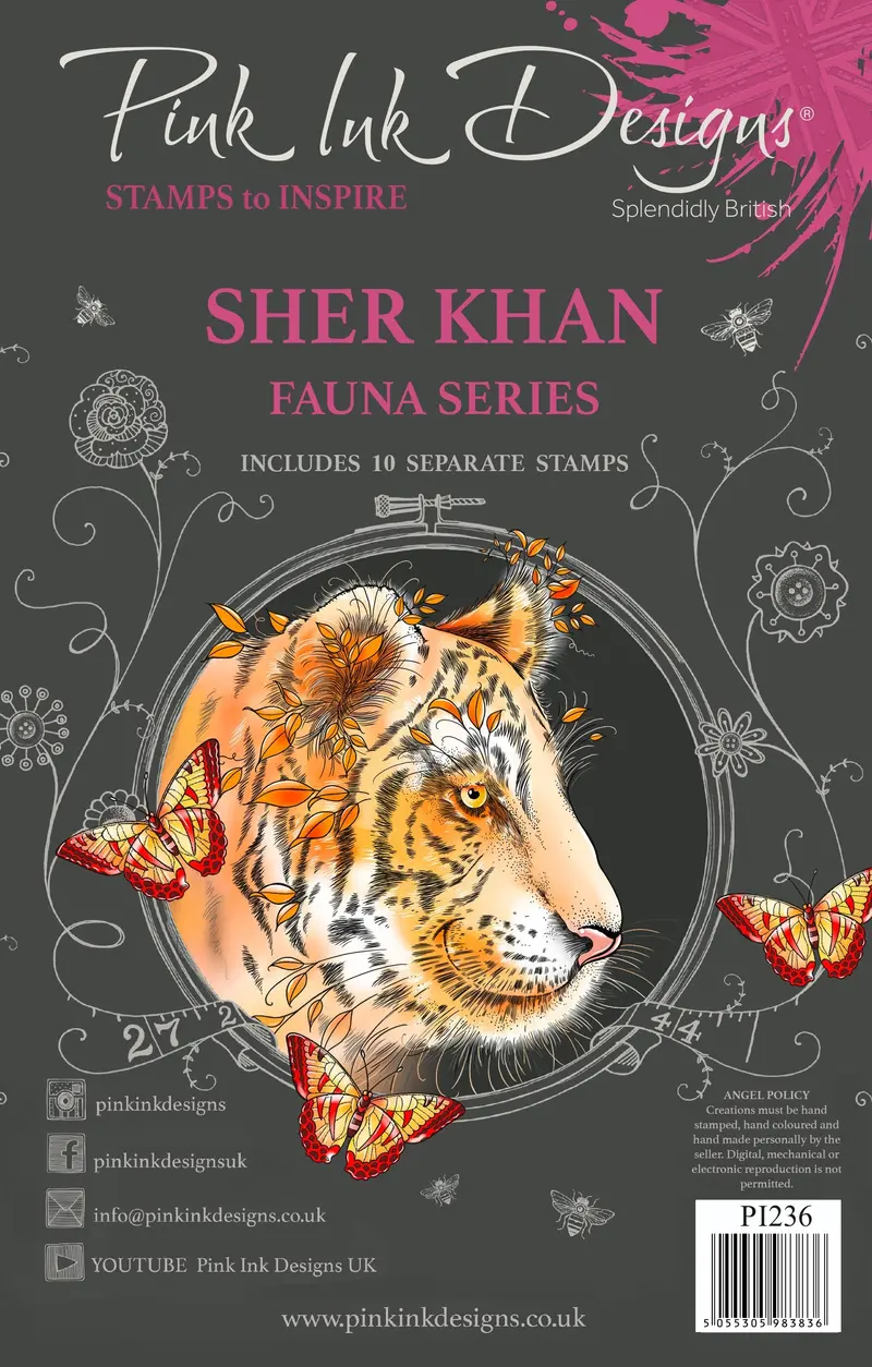 Pink Ink Designs Sher Khan 6 In X 8 In Clear Stamp Set 1
